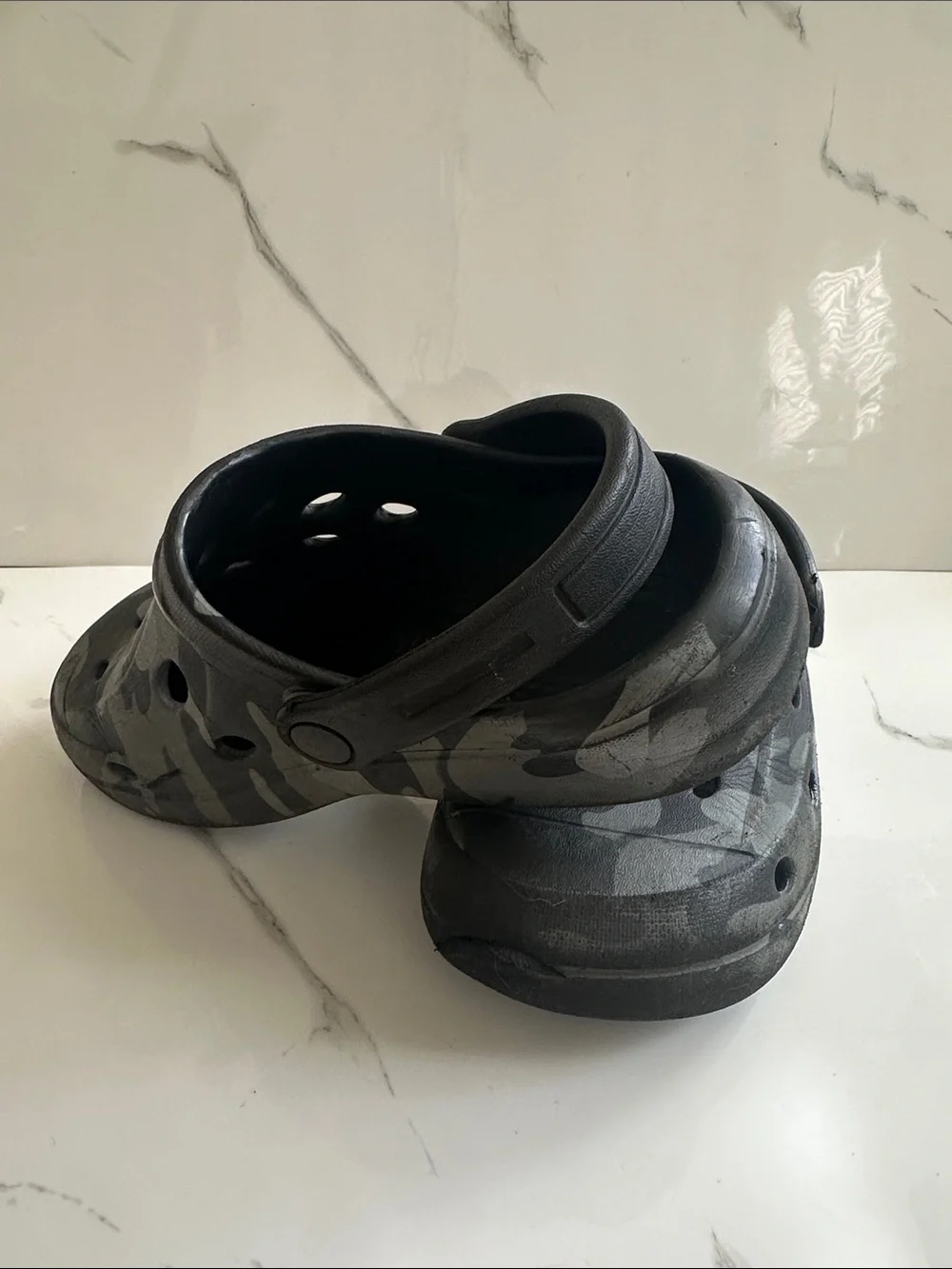 CROCS USED but still Good (has a hole but will be patched)